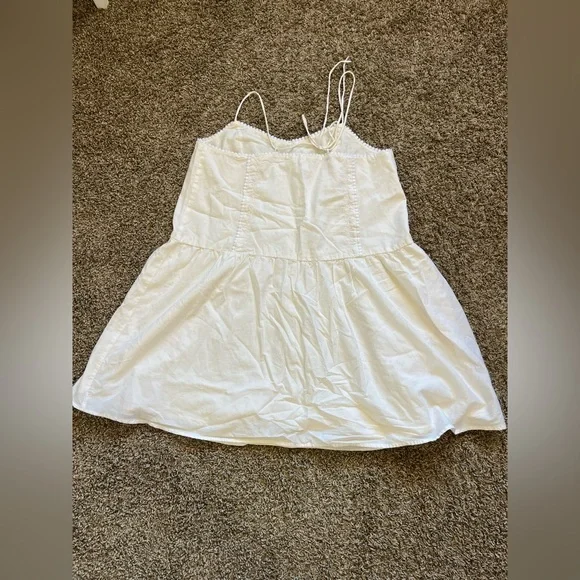 Gap Beautiful Cotton White Sundress Eyelet‎ Dress Size Large - Picture 6 of 7